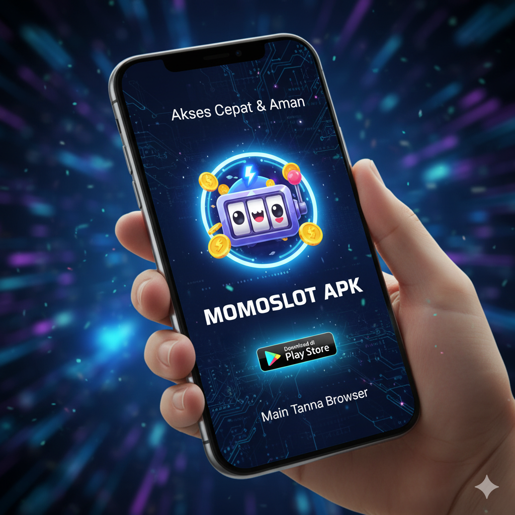 gambar yang merepresentasikan MomoSlot Apk dari artikel Anda. Gambar ini akan menonjolkan kemudahan akses melalui aplikasi, kecepatan, keamanan, dan ketersediaan di Play Store.