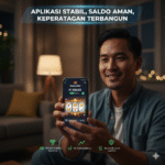 gambar dengan tema stabilitas dan kepercayaan pada aplikasi MomoSlot. Gambar ini akan menyoroti pengalaman bermain yang lancar, tanpa gangguan, yang membangun loyalitas pengguna.